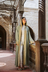 Moroccan kaftan in olive